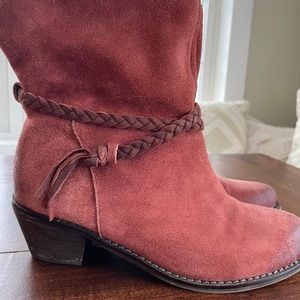 Anthropologie Latigo Dosha Suede Booties